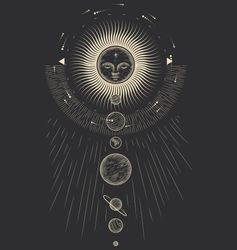 Sunrise of Worlds: Cosmic Ballet in Ink and Light