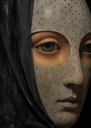 Mystery Veiled: A Close-Up Portrait