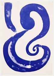 Cerulean Spiral: Fluid Dynamics in Abstract