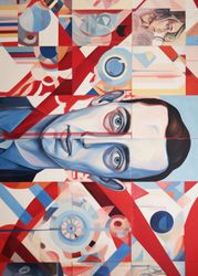 Vibrant Portrait with Shapes