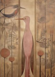 Tranquil Aviary: A Bird-Centric Painting