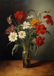 Blooms in Glass: A Still Life Masterpiece