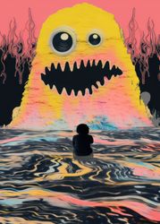 Monster in the Pink Sky