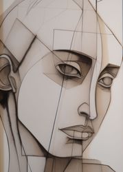 Geometric Portrait of a Woman