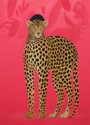 Leopard in Deep Rose Pink