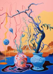 Blossoming Dreams: Surreal Potted Plants