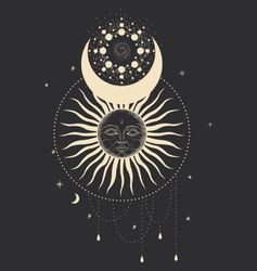 Mystical Cosmos: Faces of the Sun and Moon