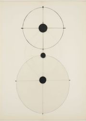 Three Black Dots on Cream