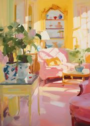 Pink and Yellow Living Room Bliss
