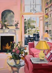 Pink and Yellow Living Room Haven