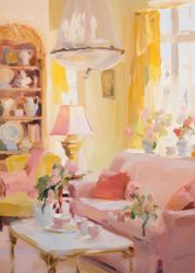 Yellow and Pink Living Room Retreat