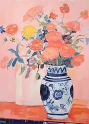 The Artistry of Peach and Orange Blooms