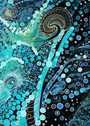 Spiral Harmony in Blue