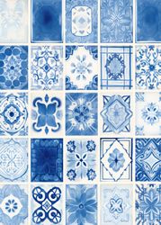 Blue & White Mosaic