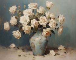 Roses in Azure Bloom