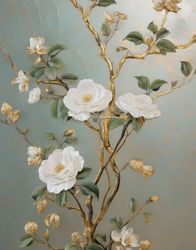 Camellias on Gilded Branches