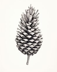 Pine Cone in Monochrome
