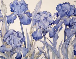 A Dance of Blue Irises