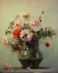 Blossoms in Red and White