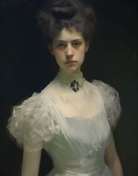 White and Black lady