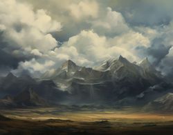 Sunlit Drama Amidst Majestic Desolation