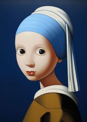 The Girl with a Blue and White Headscarf
