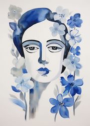 Blue Floral Serenity