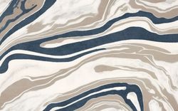 Dynamic Blues and Beiges in Abstract Marble