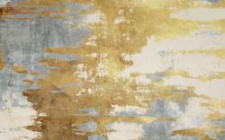 Textured Cloudscape in Gray and Gold