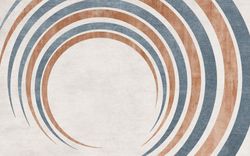 Timeless Spirals in Brown, Blue, and White
