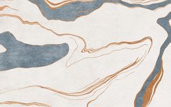 Flowing Lines of Blue and Beige Luxury