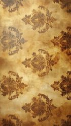 Golden Brown Vintage Damask