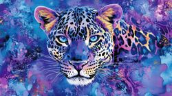 Psychedelic Leopard Face