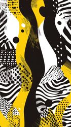 Yellow Black Jungle Print