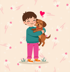 Boy and Pet Love