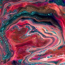 River of Emotions: A Swirling Symphony in Red and Green