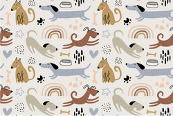 Conversation happy Dog Print