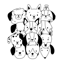 Dog Faces Cartoon