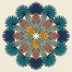 Tropical Leaf Medallion