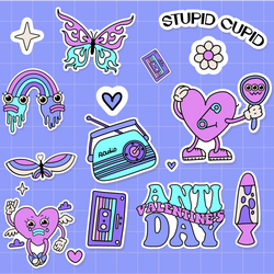 Stupid Cupid Valentine Badge