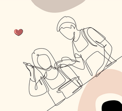 Valentine Cook line art