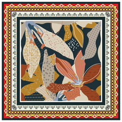 Floral and Geometric Scarf