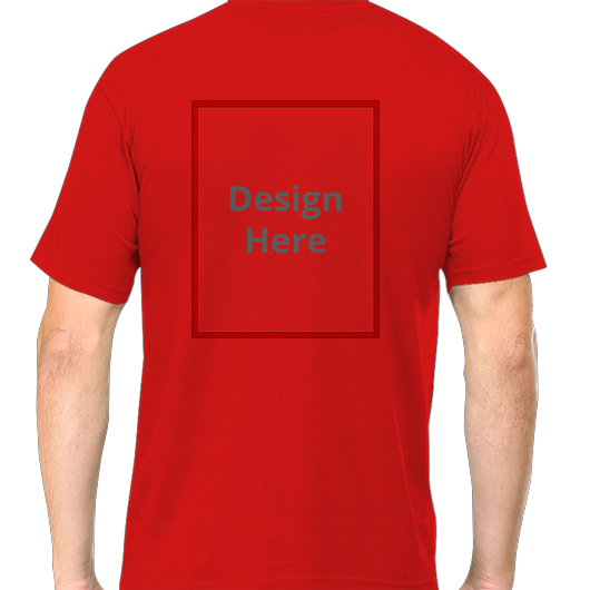 Custom Men's Crew Neck T-Shirt - Red