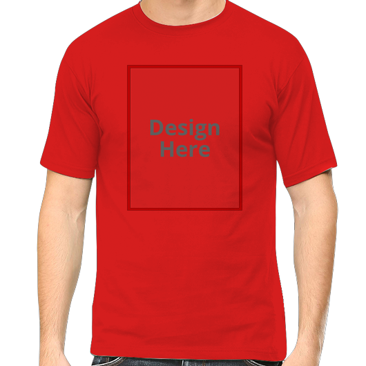 Custom Men's Crew Neck T-Shirt - Red