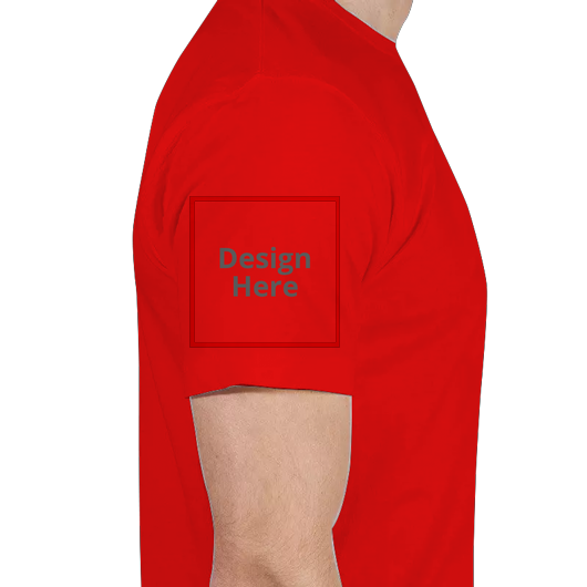 Custom Men's Crew Neck T-Shirt - Red