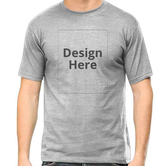 Custom Men's Crew Neck T-Shirt - Grey
