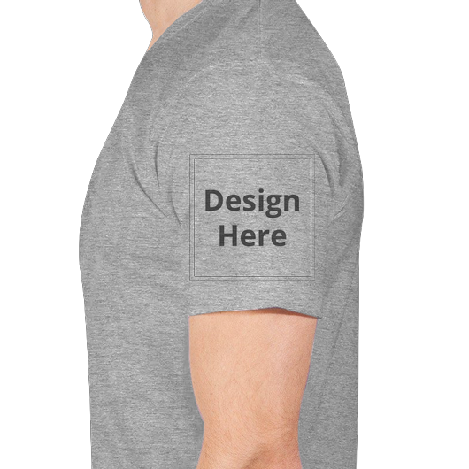 Custom Men's V-Neck T-shirt - Grey