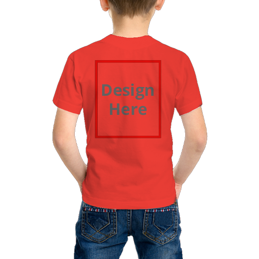 Custom Kid's Crew Neck T-Shirt - Red