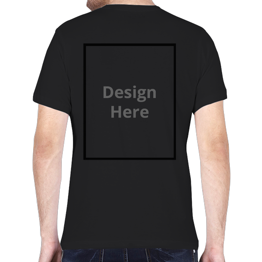 Custom Men's V-Neck T-shirt - Black