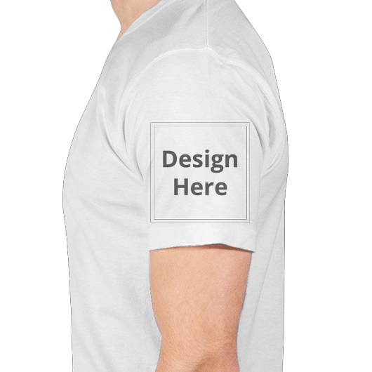 Custom Men's V-Neck T-shirt - White